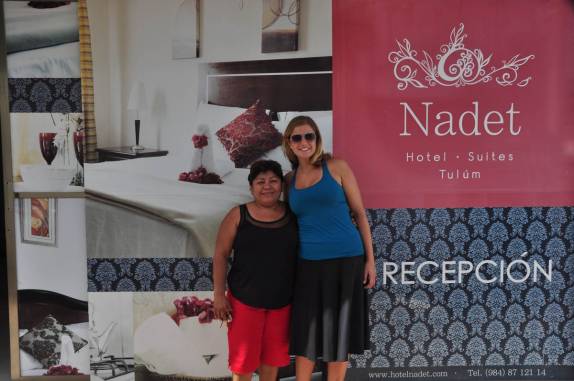 Despedida de nossa simpática pousada em Tulum, na costa caribenha do Yucatán, no México